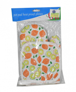 KC POT HOLDER & GLOVE SET 8003