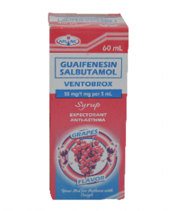 SALBUTAMOL+GUAI 50MG SYRUP VENTOBROX 60ML