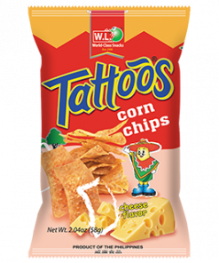 TATTOS CORN CHIPS CHEESE 58G