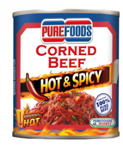 PUREFOODS CORNED BEEF HOT & SPICY  210G