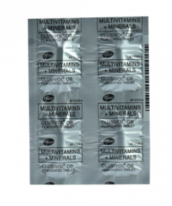 CLUSIVOL MULTIVITAMINS+MINERALS 1 TABLET