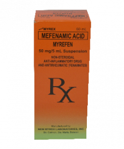 MEFENAMIC ACID 50MG/5ML  MYREFEN SUSPENSION  60ML