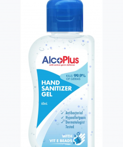 ALCOPLUS HAND SANITIZER WITH VIT E BEADS 60ML