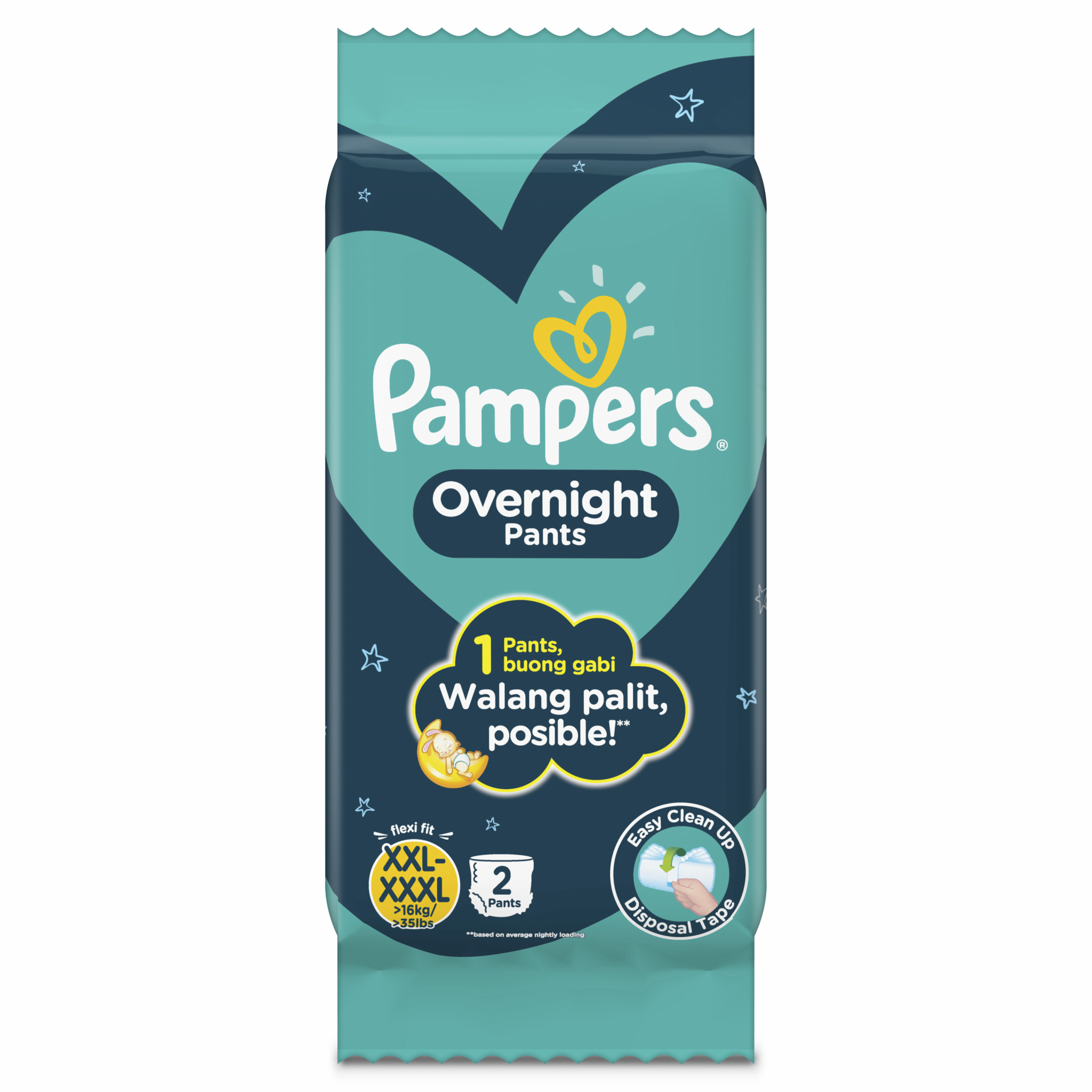 PAMPERS OVERNIGHT PANTS XXL 2S SRS Sulit