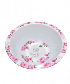 DEEP BORDERED FLORAL BOWL 9 L5009