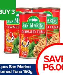 BUY 3PCS SAN MARINO CORNED TUNA 150G SAVE P6