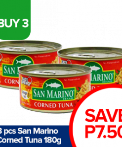 BUY 3PCS SAN MARINO CORNED TUNA 180G SAVE P7.50
