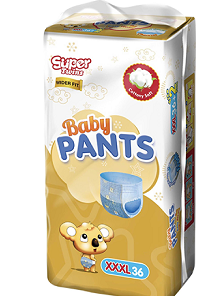 SUPER TWINS BABY PANTS XXXL 36S
