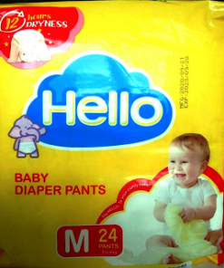 HELLO BABY DIAPER PANTS MEDIUM 24S