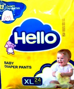 HELLO BABY DIAPER PANTS X-LARGE 24S