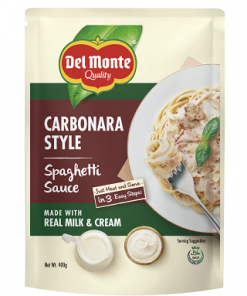 DEL MONTE CARBONARA STYLE SPAGHETTI  SAUCE 400G