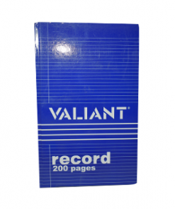 VALIANT RECORD BOOK 200 PAGES BIG