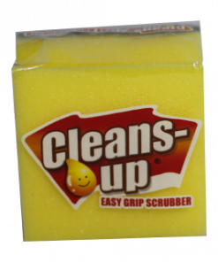 CLEANS UP EASY GRIP SCRUB