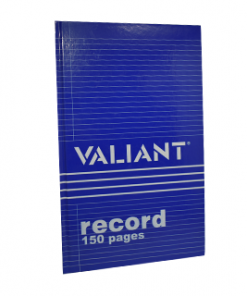 VALIANT RECORD BOOK 150 PAGES BIG
