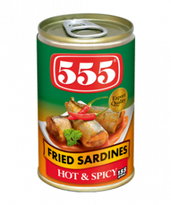 555 FRIED SARDINES HOT & SPICY 155G