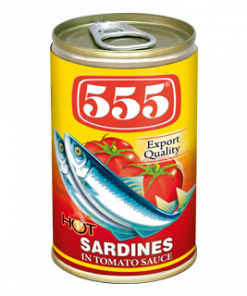 555 SARDINES TOMATO SAUCE CHILI 155G