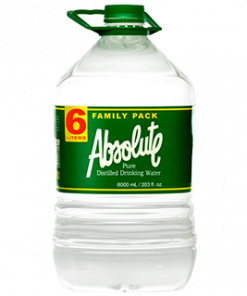 ABSOLUTE DISTILLED WATER 6L