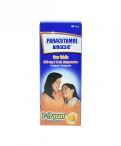 BIOGESIC 250MG FOR KIDS SYRUP ORANGE 60ML