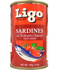 LIGO SARDINES IN TOMATO SAUCE WITH CHILI EASY OPEN 155G