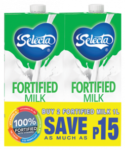 SELECTA FORTIFIED MILK 1LX2 SAVE PHP15