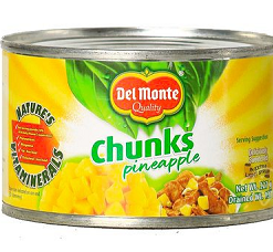 DEL MONTE PINAPPLE CHUNKS FLAT 227G
