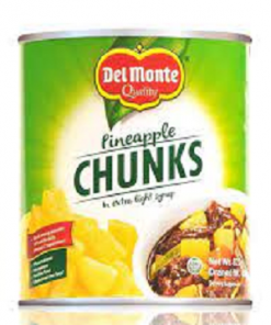 DEL MONTE PINAPPLE CHUNKS 822G