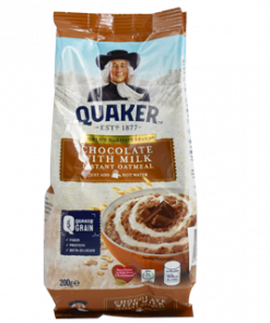 QUAKER INSTANT OATS CHOCO W/MILK 200G