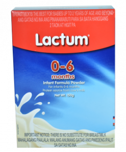 LACTUM 0-6 MOS. PLAIN 150G