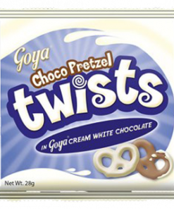 GOYA PRETZEL TWISTS WHITE CHOCO 28G