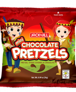 JACK N JILL MINI CHOCOLATE PRETZELS 28G