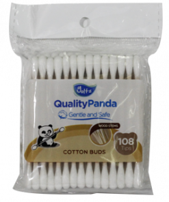 Q PANDA COTTON BUDS 108TIPS WOOD STEM