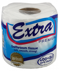 EXTRA BATHROOM TISSUE 2PLY 1 ROLL