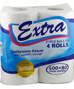 EXTRA BATHROOM TISSUE 2PLY 4 ROLLS