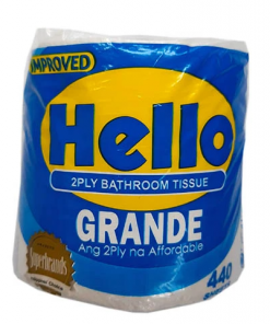 HELLO TISSUE ROLLS GRANDE 2PLY 1S