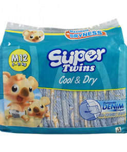 SUPER TWINS DIAPER MEDIUM 12S