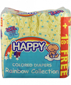 HAPPY DIAPER COLOR YELLOW XL 12'S