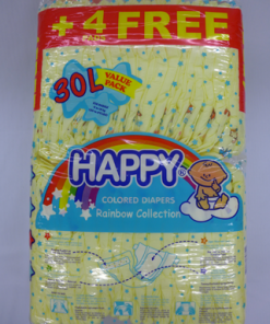 HAPPY DIAPER ASSORTED LARGE 30S