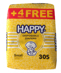 HAPPY DIAPER ASSORTED SMALL 30S