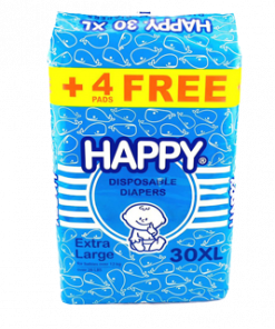 HAPPY DIAPER ASSORTED XL 30S