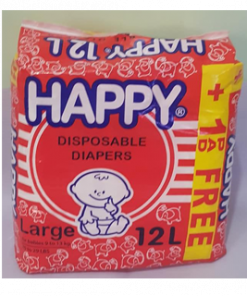 HAPPY DIAPER LARGE 12S