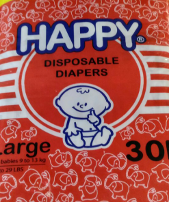 HAPPY DIAPER LARGE 30S