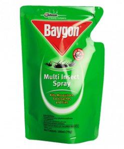 BAYGON MULTI INSECT SPRAY KEROSENEBASED POUCH 100ML