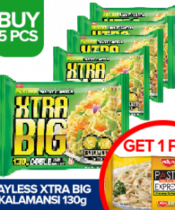 BUY 5PCS PAYLESS XTRA BIG KALAMANSI 130G + FREE 1PC NISSIN PASTA CREAMY CARBONARA 60G